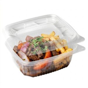 taper descartable transparente 1 litro con tapa para delivery Lima