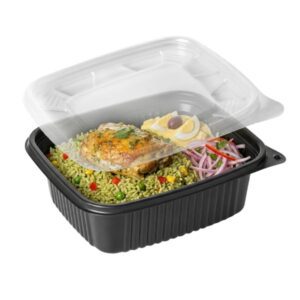 taper descartable negro 1 litro con tapa para delivery Lima